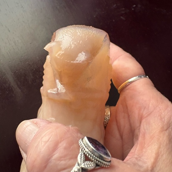 Fenton Pink frosted Glass Shoe Accent - Picture 4 of 5